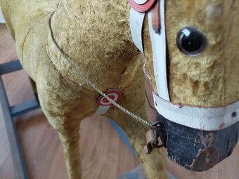 Starý houpací kůň koník - hračka retro vintage velice pěkný - 16