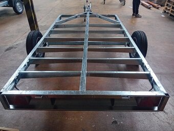 Univerzální velký přívěsný vozík 2xosa 3,0mx 1,5m,řidičák B - 16
