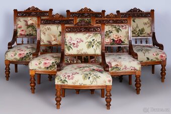 Sedací souprava-1 x sofa+6kusů křesel+oválný stůl-2792 - 16