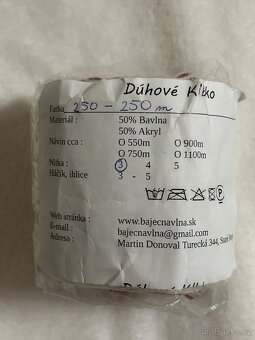 Příze Duhové klubíčka 250m - 16