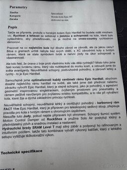 Horské karbonové kolo Specialized Epic Hardtail - 16