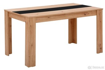 Nový set jídelních židlí, eko kůže černá lesk - 16