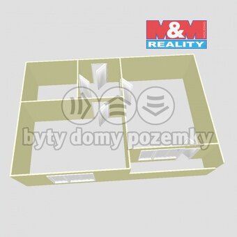 Prodej bytu 1+1, 35 m2, OV, Chomutov, ul. Březenecká - 16