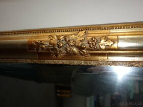 Barokní zrcadlo zlacené ze zámku - 16