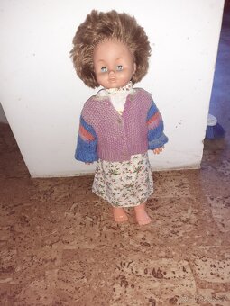 Retro panenka mrkacka, chodicka ,miminko, hračky - 16