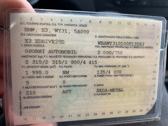 BMW X3 20d xDrive F25, ČR 1.maj. - 16