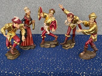 Souprava všech 10 soch Moriskentänzer velké dřevěné - 16