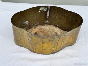 Žardiniéra květináč starožitný 1850-60 mosaz Francie Napoleo - 16