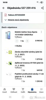 Prodám mobil Sony Xperia 10 VI 8GB/128GB Blue - 16