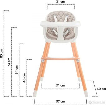 Nová dětská jídelní židle/křesílko Kinderkraft sleva 50% - 16