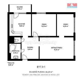 Prodej bytu 3+1, 66 m², Ostrava, ul. Lumírova - 16