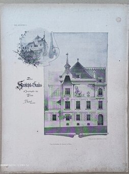 Originální litografické listy z „Der Architekt“ (1895 - 16