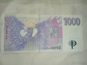 Bankovky 1000, 100 a 6 ks 20 korun - každá jiná - 30 výročí - 16