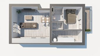 Moderní byt 2+kk s balkonem, parkovacím stáním a zahradou, l - 16