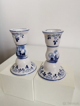 2 porcelánové svícny Delft - 16