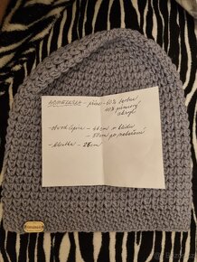 Homelesky čepice ručně háčkované - 16