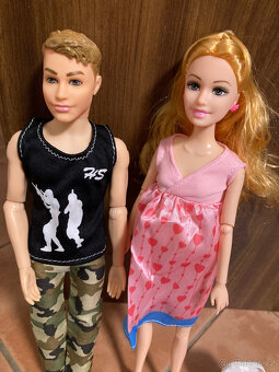 těhotná panenka barbie +ken+výbava - 16