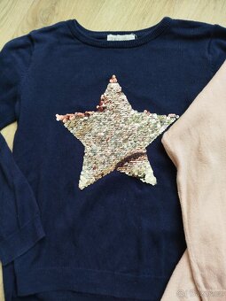 Sváteční šaty Lindex,vel.134,svetr H&M, vel.122/128 - 16