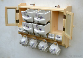 Police s kořenky do kuchyně - motiv levandule - 16