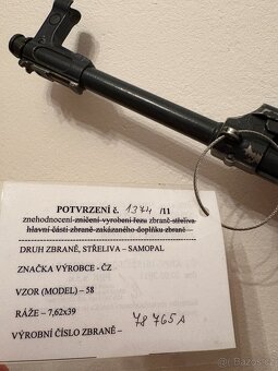 Samopal vzor 58 - znehodnocen - 16