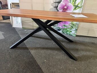 NOVÝ Luxusní jídelní set Masivní stůl se 6 křeslami - 16