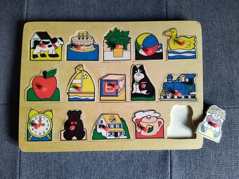 had, krokodýl, letadlo, kůň, žába, myš,hlavolam,mašina, bagr - 16