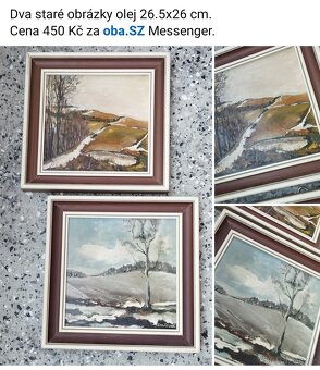 Staré obrazy .Ceny a rozměry u fotografie. - 16