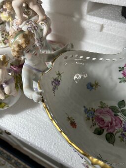 Meissen Dresden porcelanovy svietnik misa a dalsie - 16