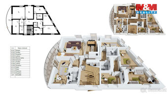 Prodej bytu 6+1, 149 m², Praha, ul. Pod třešněmi - 16