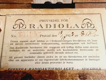 Starožitné rádio Radiola SR43, rok 1926-28 - 16