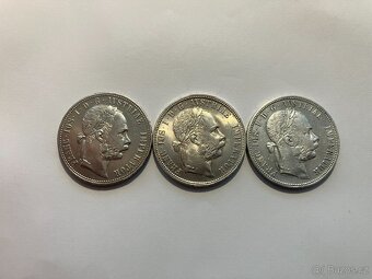 Rakúsko Uhorsko 1 zlatníky forint florint - strieborné mince - 16