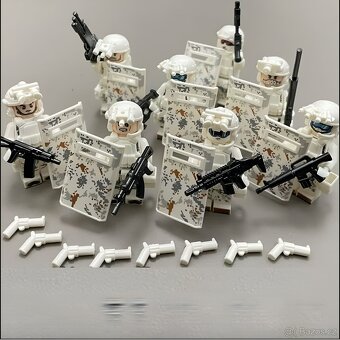 Rôzne sety vojakov 7 + doplnky - typ lego - nové - 16