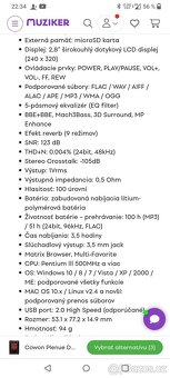 Cowon Plenue D 32gb + micro SDHC slot.... MP3 prehrávač. - 16