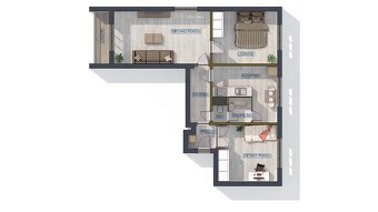 Pěkný a prostorný byt 3+1, 68,8 m². lokalita Plzeň – Doubrav - 16