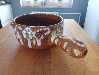 KAMENINOVÝ ABSTRAKTNĚ MALOVANÝ HRNEC GRÉS & POTIERS DIGOIN - 16