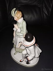 Fasold Stauch Pierrot a kolombína porcelán soška - 16
