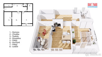 Prodej bytu 3+kk, 74 m², Praha, ul. Osadní - 16