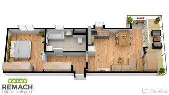 Pronájem, byt 2+kk + parkovací stání, 52 m2, Uherské Hradišt - 16
