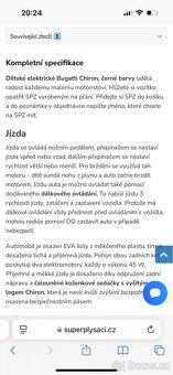 Elektrické auto Bugatti pro děti - 16