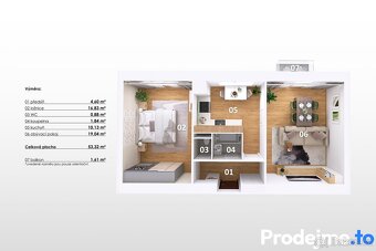 Prodej byty 2+1, 59 m2 - Brno - Štýřice, ev.č. 100102 - 16