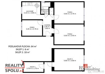 Prodej, byty/3+1, 68 m2, Družstevní 240/3, 69153 Tvrdonice,  - 16