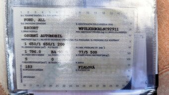 Ford Escort cabrio, rok 1995, najeto 19500 km - 16