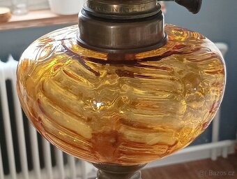 STAROŽITNÁ SECESNÍ PETROLEJOVÁ LAMPA EHRICH & GRAETZ 19.STOL - 16