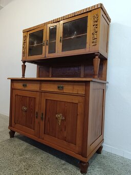 Starožitná kredenc, příborník, nábytek z masívu - 16