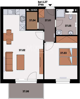 Lysá nad Labem, pronájem bytu 2+kk 52 m2, s balkónem, garážo - 16