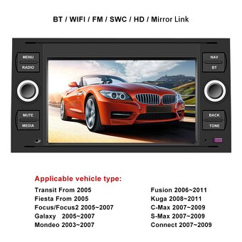 Android 4GB 64GB 2DIN 7" Pre Ford Connect Fiesta Transit - 16