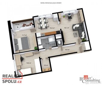 Prodej, byty/3+1, 66 m2, Nezvalova 663/16, 46015 Liberec, Li - 16