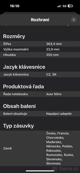Acer Nitro 5 Obsidian - 16