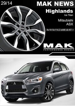 R19/ MITSUBISHI ASX/LANCER 225/45 R19/HYUNDAI I40 - 16