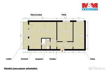 Pronájem bytu 3+kk, 65 m², Praha, ul. U Sluncové - 16